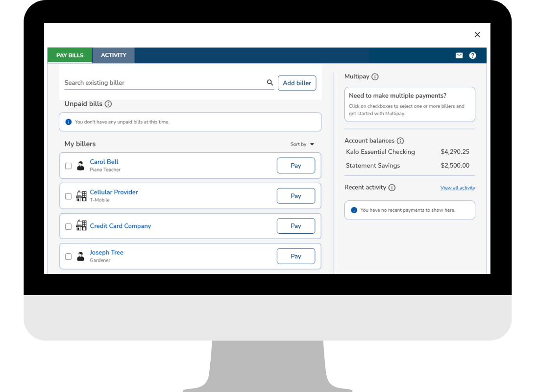 desktop bill pay website