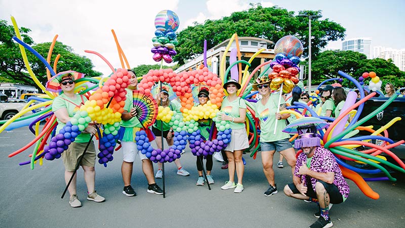 ASB teammates at 2022 Honolulu Pride Parade
