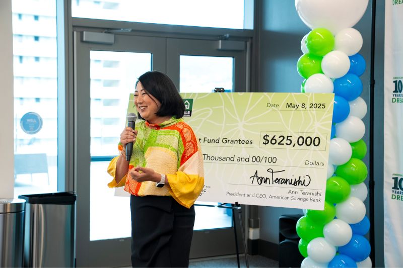 Ann Teranishi at FHLB ceremony